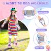 imageNEMONE Mermaid Knee Pads for Kids Girls Boys Knee Elbow Pads Wrist Guards with Drawstring Bag Adjustable Reflective Protective Gear Set for Roller Skates Bike Cycling Skateboard ScooterLight Purple