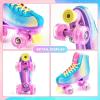 imageNEMONE Roller Skates for Girls Women Roller Skates with Light up Wheels Classic Shiny Mermaid Rollerskates High Top Outdoor Indoor Skates for Adults Youth KidsRainbow