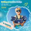 imageNEMONE Toddler Swim Vest for 2270 lbs Kids Floaties Swim Jacket with Arm Water Wings for Girls Boys 2 3 4 5 6 7 Years Old Sea Beach PoolBlack Dinosaur