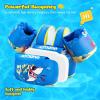 imageNEMONE Toddler Swim Vest for 2270 lbs Kids Floaties Swim Jacket with Arm Water Wings for Girls Boys 2 3 4 5 6 7 Years Old Sea Beach PoolBlue Shark