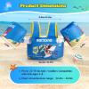 imageNEMONE Toddler Swim Vest for 2270 lbs Kids Floaties Swim Jacket with Arm Water Wings for Girls Boys 2 3 4 5 6 7 Years Old Sea Beach PoolBlue Shark