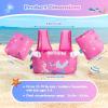 imageNEMONE Toddler Swim Vest for 2270 lbs Kids Floaties Swim Jacket with Arm Water Wings for Girls Boys 2 3 4 5 6 7 Years Old Sea Beach PoolPink Mermaid
