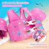 imageNEMONE Toddler Swim Vest for 2270 lbs Kids Floaties Swim Jacket with Arm Water Wings for Girls Boys 2 3 4 5 6 7 Years Old Sea Beach PoolPink Mermaid