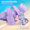 imageNEMONE Toddler Swim Vest for 2270 lbs Kids Floaties Swim Jacket with Arm Water Wings for Girls Boys 2 3 4 5 6 7 Years Old Sea Beach PoolPurple Mermaid