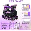 imageSowume Adjustable Inline Skates for Girls and Boys Roller skates with All Light Up Wheels Patines para mujer for Kids and Adults Men WomenAPurple