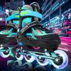 imageSowume Adjustable Inline Skates for Girls and Boys Roller skates with All Light Up Wheels Patines para mujer for Kids and Adults Men WomenCGreen