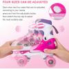 imageSowume Adjustable Roller Skates for Girls and Women All 8 Wheels of Girls Skates Shine Safe and Fun Illuminating for KidsAPink