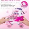 imageSowume Adjustable Roller Skates for Girls and Women All 8 Wheels of Girls Skates Shine Safe and Fun Illuminating for KidsAPink