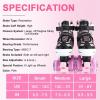 imageSowume Adjustable Roller Skates for Girls and Women All 8 Wheels of Girls Skates Shine Safe and Fun Illuminating for KidsBPink  Black