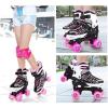 imageSowume Adjustable Roller Skates for Girls and Women All 8 Wheels of Girls Skates Shine Safe and Fun Illuminating for KidsBPink  Black