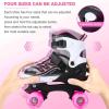 imageSowume Adjustable Roller Skates for Girls and Women All 8 Wheels of Girls Skates Shine Safe and Fun Illuminating for KidsBPink  Black