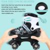 imageSowume Adjustable Roller Skates for Girls and Women All 8 Wheels of Girls Skates Shine Safe and Fun Illuminating for KidsCBlack