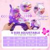 imageSowume Adjustable Roller Skates for Girls and Women All 8 Wheels of Girls Skates Shine Safe and Fun Illuminating for KidsDPurple