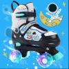 imageSowume Adjustable Roller Skates for Girls and Women All 8 Wheels of Girls Skates Shine Safe and Fun Illuminating for KidsEGreen