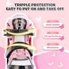 imageNEMONE 4 Size Adjustable Light up Roller Skates for Girls Butterfly Roller Skates for Kids Ages 46 58 612 812 Todder Beginner Skates Indoor OutdoorBlack Pink