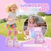 imageNEMONE 4 Size Adjustable Light up Roller Skates for Girls Butterfly Roller Skates for Kids Ages 46 58 612 812 Todder Beginner Skates Indoor OutdoorPurple Pink