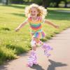imageNEMONE 4 Size Adjustable Light up Roller Skates for Girls Butterfly Roller Skates for Kids Ages 46 58 612 812 Todder Beginner Skates Indoor OutdoorPurple Pink