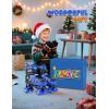 imageNEMONE Roller Skates for Boys Kids Ages 46 58 612 812 with 4 Sizes Adjustable Light up Wheels Todder Beginner Rollerskates Indoor Outdoor SportsDinosaur  Blue