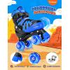 imageNEMONE Roller Skates for Boys Kids Ages 46 58 612 812 with 4 Sizes Adjustable Light up Wheels Todder Beginner Rollerskates Indoor Outdoor SportsDinosaur  Blue