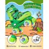 imageNEMONE Roller Skates for Boys Kids Ages 46 58 612 812 with 4 Sizes Adjustable Light up Wheels Todder Beginner Rollerskates Indoor Outdoor SportsDinosaur  Green