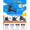 imageNEMONE Roller Skates for Boys Kids Ages 46 58 612 812 with 4 Sizes Adjustable Light up Wheels Todder Beginner Rollerskates Indoor Outdoor SportsDinosaur  Blue