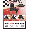 imageNEMONE Roller Skates for Boys Kids Ages 46 58 612 812 with 4 Sizes Adjustable Light up Wheels Todder Beginner Rollerskates Indoor Outdoor SportsRacing  Black Red