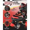 imageNEMONE Roller Skates for Boys Kids Ages 46 58 612 812 with 4 Sizes Adjustable Light up Wheels Todder Beginner Rollerskates Indoor Outdoor SportsRacing  Black Red