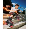 imageNEMONE Roller Skates for Boys Kids Ages 46 58 612 812 with 4 Sizes Adjustable Light up Wheels Todder Beginner Rollerskates Indoor Outdoor SportsRacing  Black Red
