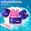 imageNemone Toddler Swim Vest for 2270 lbs Kids Floaties Swim Jacket with Arm Water Wings for Girls Boys 1 2 3 4 5 6 7 Years Old Beach Pool 20 30 40 50 60 66 Pounds Puddle JumperPink Dinosaur