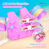 imageNemone Toddler Swim Vest for 2270 lbs Kids Floaties Swim Jacket with Arm Water Wings for Girls Boys 1 2 3 4 5 6 7 Years Old Beach Pool 20 30 40 50 60 66 Pounds Puddle JumperRainbow Unicorn