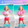 imageNemone Toddler Swim Vest for 2270 lbs Kids Floaties Swim Jacket with Arm Water Wings for Girls Boys 1 2 3 4 5 6 7 Years Old Beach Pool 20 30 40 50 60 66 Pounds Puddle JumperPink Mermaid