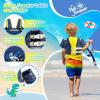 imageNemone Toddler Swim Vest for 2270 lbs Kids Floaties Swim Jacket with Arm Water Wings for Girls Boys 1 2 3 4 5 6 7 Years Old Beach Pool 20 30 40 50 60 66 Pounds Puddle JumperBlack Dinosaur