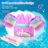 imageNemone Toddler Swim Vest for 2270 lbs Kids Floaties Swim Jacket with Arm Water Wings for Girls Boys 1 2 3 4 5 6 7 Years Old Beach Pool 20 30 40 50 60 66 Pounds Puddle JumperRainbow Unicorn