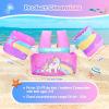 imageNemone Toddler Swim Vest for 2270 lbs Kids Floaties Swim Jacket with Arm Water Wings for Girls Boys 1 2 3 4 5 6 7 Years Old Beach Pool 20 30 40 50 60 66 Pounds Puddle JumperRainbow Unicorn