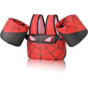 imageNemone Toddler Swim Vest for 2270 lbs Kids Floaties Swim Jacket with Arm Water Wings for Girls Boys 1 2 3 4 5 6 7 Years Old Beach Pool 20 30 40 50 60 66 Pounds Puddle JumperSpider Black