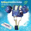 image:imageNemone Toddler Swim Vest for 2270 lbs Kids Floaties Swim Jacket with Arm Water Wings for Girls Boys 1 2 3 4 5 6 7 Years Old Beach Pool 20 30 40 50 60 66 Pounds Puddle JumperD Black Dinosaur