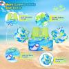 image:imageNemone Toddler Swim Vest for 2270 lbs Kids Floaties Swim Jacket with Arm Water Wings for Girls Boys 1 2 3 4 5 6 7 Years Old Beach Pool 20 30 40 50 60 66 Pounds Puddle JumperK Blue Sea