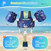 image:imageNemone Toddler Swim Vest for 2270 lbs Kids Floaties Swim Jacket with Arm Water Wings for Girls Boys 1 2 3 4 5 6 7 Years Old Beach Pool 20 30 40 50 60 66 Pounds Puddle JumperD Black Dinosaur