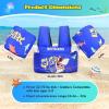 image:imageNemone Toddler Swim Vest for 2270 lbs Kids Floaties Swim Jacket with Arm Water Wings for Girls Boys 1 2 3 4 5 6 7 Years Old Beach Pool 20 30 40 50 60 66 Pounds Puddle JumperL Cool Shark