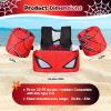image:imageNemone Toddler Swim Vest for 2270 lbs Kids Floaties Swim Jacket with Arm Water Wings for Girls Boys 1 2 3 4 5 6 7 Years Old Beach Pool 20 30 40 50 60 66 Pounds Puddle JumperM Red Spider