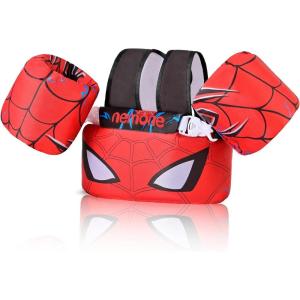 image:imageNemone Toddler Swim Vest for 2270 lbs Kids Floaties Swim Jacket with Arm Water Wings for Girls Boys 1 2 3 4 5 6 7 Years Old Beach Pool 20 30 40 50 60 66 Pounds Puddle JumperM Red Spider