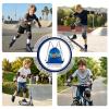image:imageNEMONE Knee Pads for Kids Girls Boys Knee Elbow Pads Wrist Guards with Drawstring Bag Adjustable Reflective Protective Gear Set for Roller Skates Bike Cycling Skateboard Scooter  Green MBlack Blue