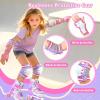 image:imageNEMONE Knee Pads for Kids Girls Boys Knee Elbow Pads Wrist Guards with Drawstring Bag Adjustable Reflective Protective Gear Set for Roller Skates Bike Cycling Skateboard Scooter  Green MPurple