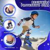 image:imageNEMONE Knee Pads for Kids Girls Boys Knee Elbow Pads Wrist Guards with Drawstring Bag Adjustable Reflective Protective Gear Set for Roller Skates Bike Cycling Skateboard Scooter  Green MBlack White