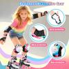 image:imageNEMONE Knee Pads for Kids Girls Boys Knee Elbow Pads Wrist Guards with Drawstring Bag Adjustable Reflective Protective Gear Set for Roller Skates Bike Cycling Skateboard Scooter  Green MTie Dye