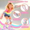 image:imageNEMONE Knee Pads for Kids Girls Boys Knee Elbow Pads Wrist Guards with Drawstring Bag Adjustable Reflective Protective Gear Set for Roller Skates Bike Cycling Skateboard Scooter  Green MPink
