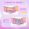image:imageNEMONE Knee Pads for Kids Girls Boys Knee Elbow Pads Wrist Guards with Drawstring Bag Adjustable Reflective Protective Gear Set for Roller Skates Bike Cycling Skateboard Scooter  Green MPurple