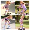 image:imageNEMONE Knee Pads for Kids Girls Boys Knee Elbow Pads Wrist Guards with Drawstring Bag Adjustable Reflective Protective Gear Set for Roller Skates Bike Cycling Skateboard Scooter  Green MPurple