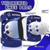 image:imageNEMONE Knee Pads for Kids Girls Boys Knee Elbow Pads Wrist Guards with Drawstring Bag Adjustable Reflective Protective Gear Set for Roller Skates Bike Cycling Skateboard Scooter  Green MBlack White