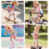 image:imageNEMONE Knee Pads for Kids Girls Boys Knee Elbow Pads Wrist Guards with Drawstring Bag Adjustable Reflective Protective Gear Set for Roller Skates Bike Cycling Skateboard Scooter  Green MPink
